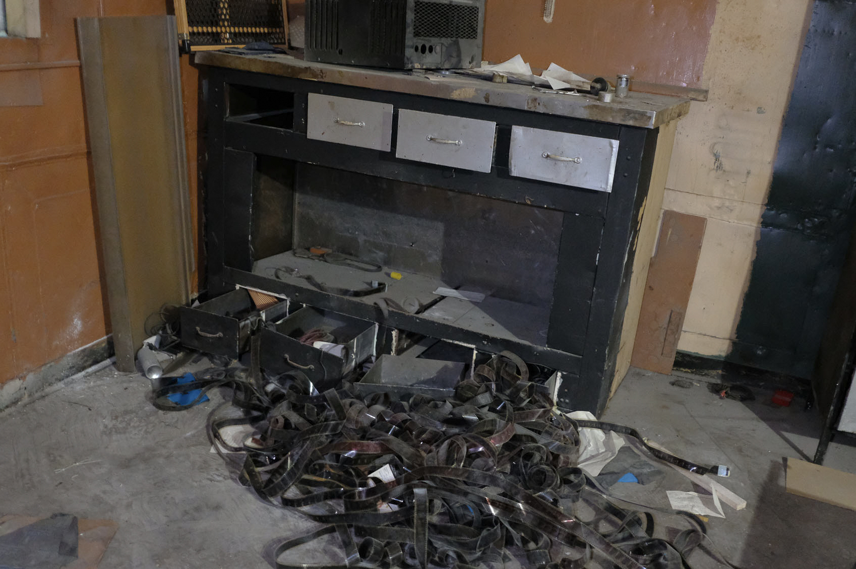 An Abandoned Movie Theater Projection Room